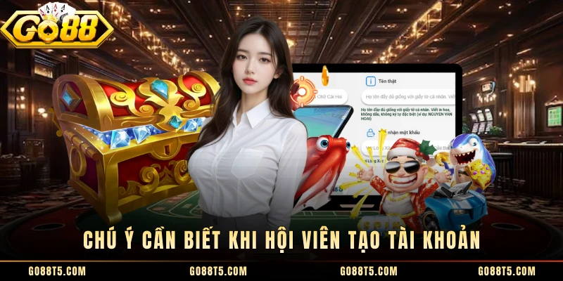 Chú ý cần biết khi hội viên tạo tài khoản